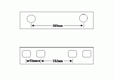 841mm 4 hole Embroidery Plan File Strip