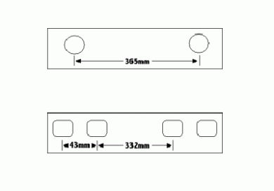 594mm 4 hole Polyester Plan File Strip